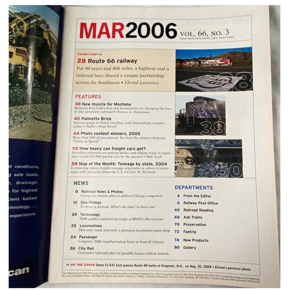 Vtg Lot 3 Trains Jan Feb Mar 2006 Magazine Track Railroad Engineer Locomotive - Picture 8 of 9